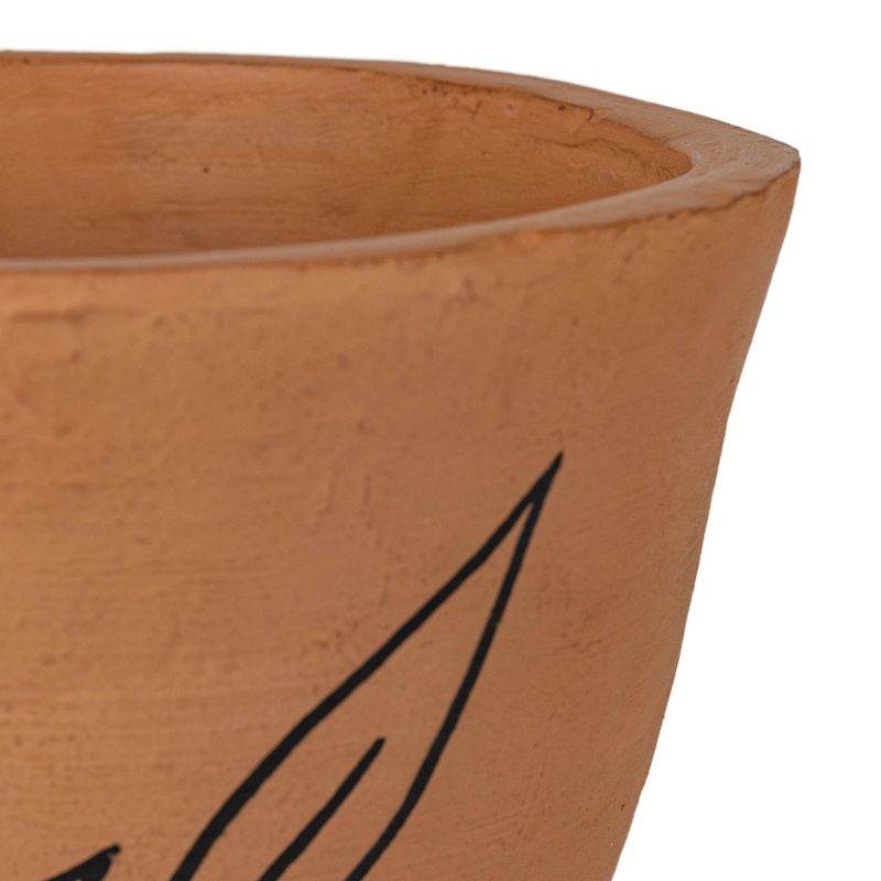 Leaf Accent Terracotta Planter - Foreside Home & Garden, 3 of 6