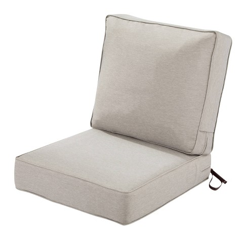 23 x 45 Montlake FadeSafe Patio Lounge Chair Cushion Set Heather Gray -  Classic Accessories