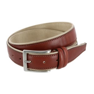 Trafalgar Men's The Back Nine Leather and Nylon Golf Belt - 1 of 3