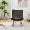NicBex Accent Chair Rocking Chair with Wide Backrest Comfortable Lounge Chair with Seat Wood Base for Living room, Balcony, Bedroom - 4 of 4