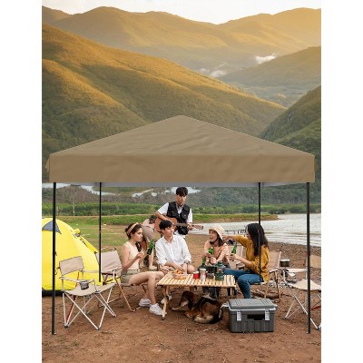 10'x10' Pop Up Canopy Tent Easy to Set Up and Take Down, with 4Pcs Sidewalls, Portable Instant Commercial Canopy for Patio, Outdoor, Camping, Black