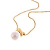 Anna-Kaci Gold Tone Pendant Necklace with Faux Pearl Drop and X Charm - Gold - 3 of 4
