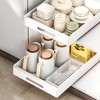 Pull Out Cabinet Organizer,Slide Out Drawer Cabinet Organizer,Carbon Steel Roll Out Shelf Storage, Adhesive Storage Shelves For Kitchen Drawer - 4 of 4