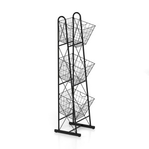 Fontoi Baker's Racks, Freestanding Metal Wire Rack, 3-Tier Storage Basket Organizer for Fruit Vegetables in Kitchen, Black, 14.9"*59.4"*15.1" - 1 of 4