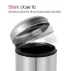 LunaLulinlk 1.3 Gallon Trash Can, Stainless Steel Bathroom Step-on Wastebasket with Lid - 4 of 4