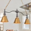 LNC Darren 3-Lights 31.5" Modern Linear Kitchen Island Pendant  Lights, Antique Brushed Gold and Gray - 2 of 4