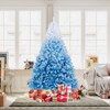 Costway 5/6/7/8 FT Artificial Christmas Tree with 456/820/1264/1774 Branch Tips & Folding Metal Stand White & Blue/White & Pink - 4 of 4