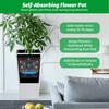 30" Tall Rattan Planter Set of 2 – Large Indoor & Outdoor Plant Pots with Water Level Monitor, Built-In Self-Watering System, Black - 4 of 4