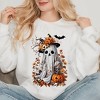 Simply Sage Market Women's Graphic Sweatshirt Floral Halloween Ghost - 2 of 4