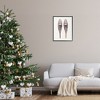 Stupell Industries Minimal Winter Snow Shoes Black Framed Giclee Art - 2 of 4