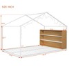 Twin/Full Size Metal House Bed Frame with Shelves and Lights - ModernLuxe - 3 of 4