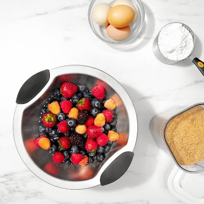 OXO 3Qt Stainless Steel Colander with Non-Slip Handles