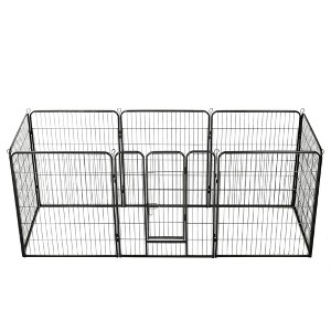 vidaXL Dog Playpen Black Powder-coated steel 31.5 x 39.4 in Durable - 1 of 4