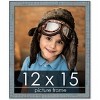 PosterPalooza | Textured Blue Picture Frame - UV Acrylic, Foam Board Backing, Hanging Hardware - 2 of 4