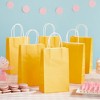 Blue Panda 25 Pcs Yellow Kraft Paper Gift Bags, Party Favor Bags with Handles, 5x3x9 In - 2 of 4