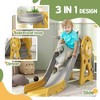 Whisen Toddler Slide, 3 in 1 Slide for Kids Ages 1-3 Years, Indoor Slide with Basketball Hoop, Climber, Gift for Kids - Yellow - 4 of 4
