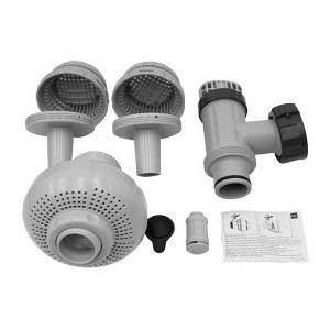 Intex 26005E Above Ground Swimming Pool Inlet Air Water Jet Part Kit with Plunger Valve, Strainer Connector, Jet Nozzle, Strainer Grid & More - 1 of 4