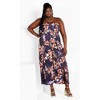 Women's Plus Size Abigail Print Jumpsuit - navy bouquet | CITY CHIC - 2 of 4