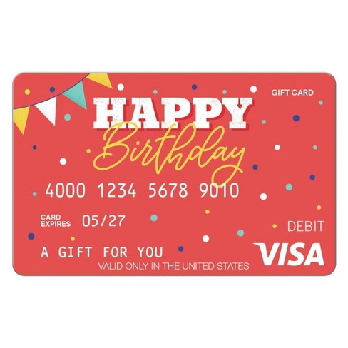 visa cards birthday gift