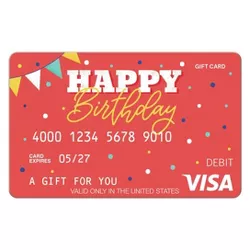 Visa Happy B-Day eGift Card - $25 + $4 Fee (Email Delivery)