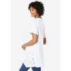 Woman Within Plus Size Embroidered Eyelet Pintucked Tunic - 4 of 4