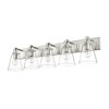 Harper 5-Light Dimmable Vanity Light - Elegant Steel Bath Fixture with Clear Glass Shades - 3 of 4