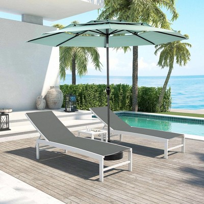 Okak 10 Ft 3 Tier Patio Umbrella,Outdoor Umbrella for Patio,Table Umbrella Outdoor with Crank,Pool Umbrellas,Base Not Included