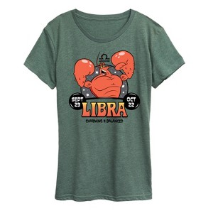 Women's - Spongebob Squarepants - Libra Larry The Lobster Astrology Short Sleeve Graphic T-Shirt - 1 of 4