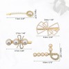 Unique Bargains Girl's Pearl Cute Style Metal Hair Clip White 1 Set of 4 Pcs - 3 of 4