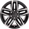 OE Wheels CV34B 18 Inch Rim Fits Silverado 1500 Trail Boss Style 6x139.7 18x8.5 Gloss Black Machined - Hollander 5911 (1) - 2 of 4