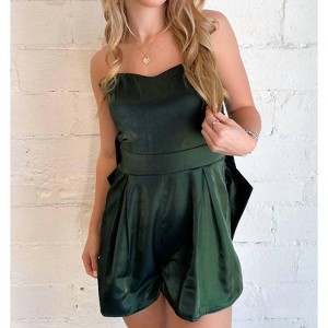 Women's Holiday Gift Romper - Blue Blush - 1 of 3