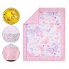 The Peanutshell Butterfly Song Crib Bedding Set for Baby Girls, 3-Piece Nursery Set in Pink|Purple - 3 of 4