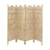 Traditional Intricate Carved Room Divider Screen Gold - Olivia & May - 2 of 4