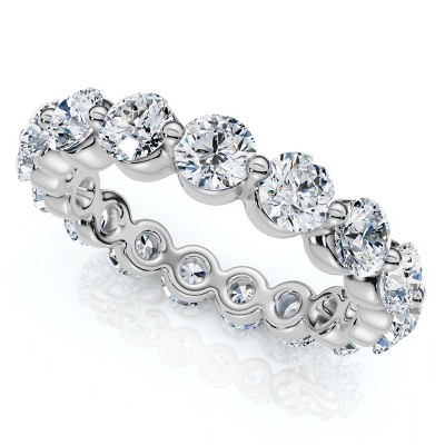 Pompeii3 1 3/4Ct Single Prong Diamond Eternity Ring 14k Gold or Platinum Lab Created