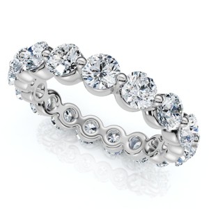 Pompeii3 1 3/4Ct Single Prong Diamond Eternity Ring 14k Gold or Platinum Lab Created - 1 of 3