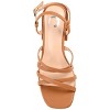 Journee Collection Womens Kempsy Open Square Toe Block Heel Sandals Brown 8 - 4 of 4