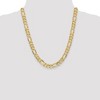 Black Bow Jewelry Men's 8.75mm 10k Yellow Gold Solid Concave Figaro Chain Necklace - 2 of 4