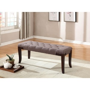 NicBex 48 Inch Ottoman Bench Modern Wooden Upholstered Dining Bench with Turned Legs, Footrest and Seat for Living Room, Bedroom, Entryway - 1 of 4