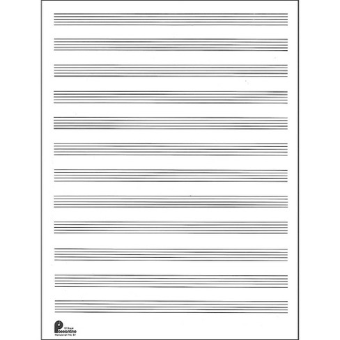 Music Sales Passantino Manuscript Paper Old #51, 12 Stave, 80 Pages, 9X12