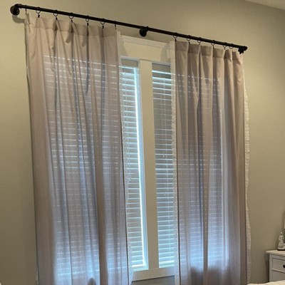 Rosalie Rod Pocket Light Filtering Window Curtain Panels - Lush Décor ...