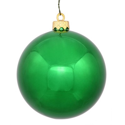 Vickerman 2.75" Shiny Drilled Shatterproof Christmas Ball Ornament - Green
