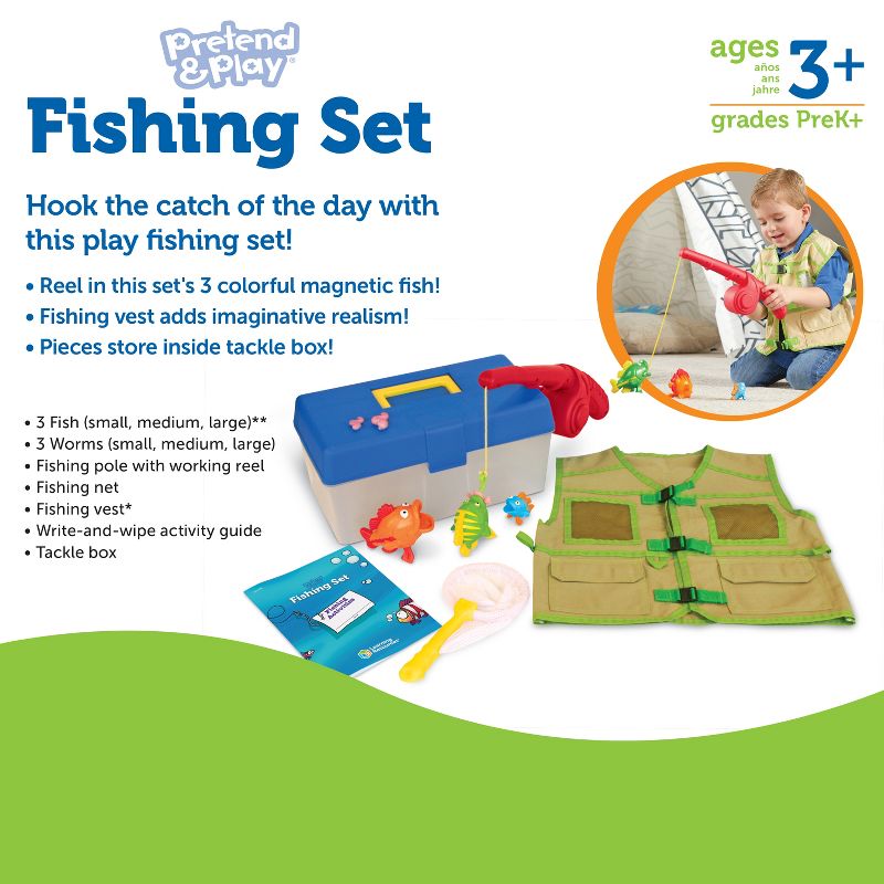 Learning Resources Pretend and Play Fishing Set,  11 Pieces, Ages 3+, 5 of 7