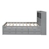 YOOCOZZ Full Size Platform Bed with Trundle, Storage Drawers, Headboard Shelves and Charging Ports - 4 of 4