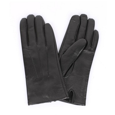 Karla Hanson Women's Deluxe Leather Touch Screen Gloves - Black - L ...