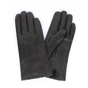 Karla Hanson Women's Deluxe Leather Touch Screen Gloves - Black - 1 of 4