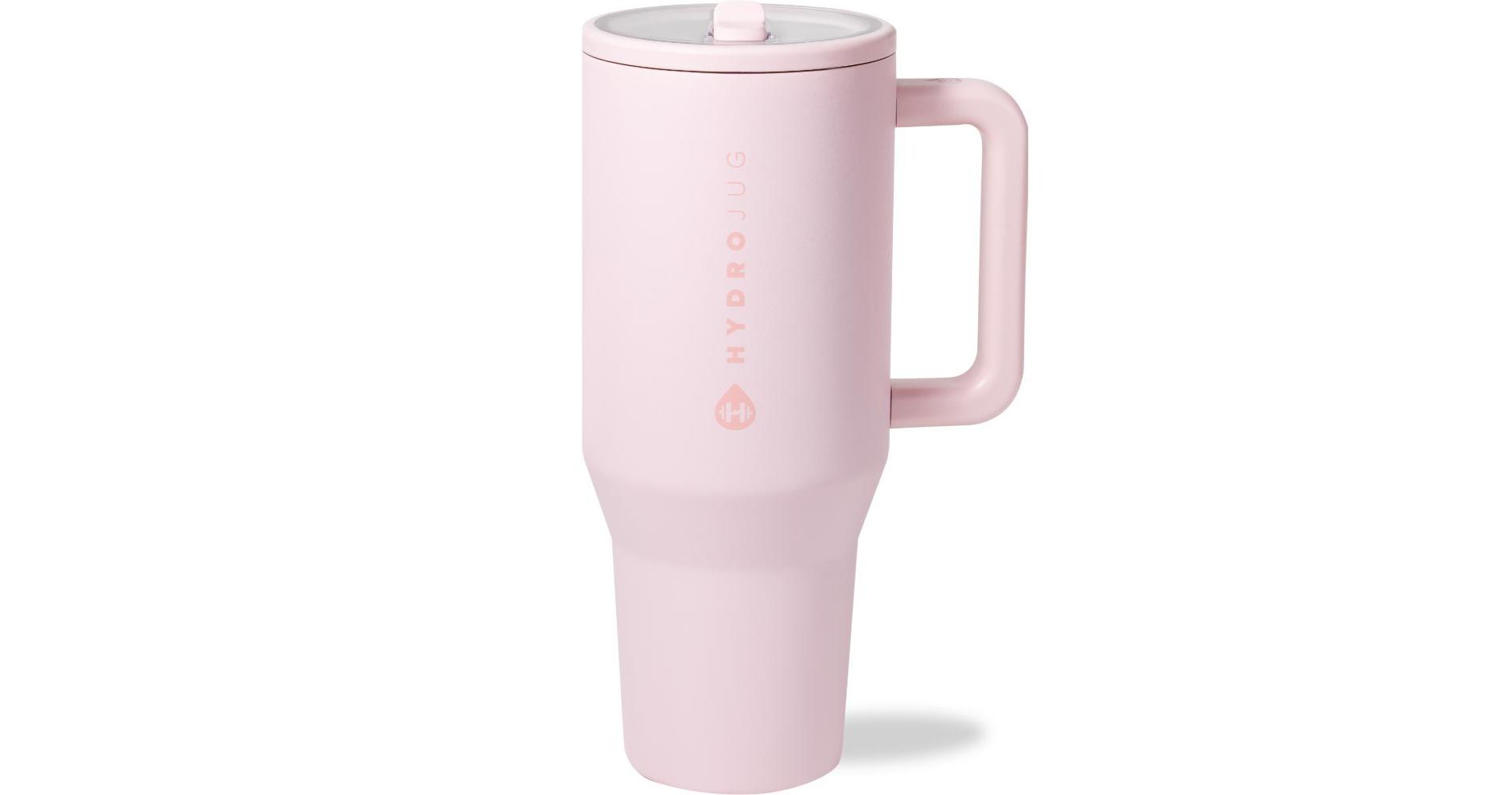 HydroJug Traveler - Water Bottle with Handle & Flip Straw - Leak Resistant Tumbler, Insulated, Stainless Steel & Rubber Base