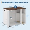 Fulvari Large Cat Litter Box Enclosure, Hidden Litter Box Funiture with Charging Station & Scratching Pad, Wood Indoor Cat Cabinet Side Table - 3 of 4