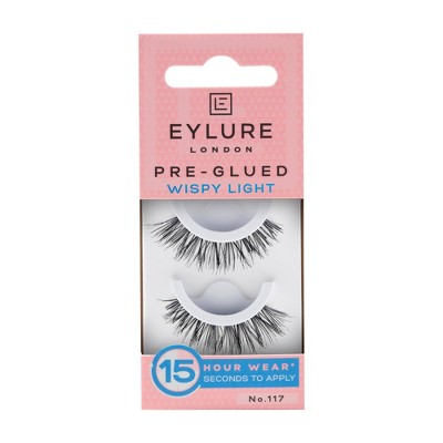 Eylure False Eyelashes Pre-Glued Wispy Light No. 117- 1pr