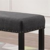 NicBex Elegant Nailhead Trim Ottoman Bench with Wooden Legs,Upholstered Shoe Bench Dining Bench for Living Room,Entryway - 4 of 4