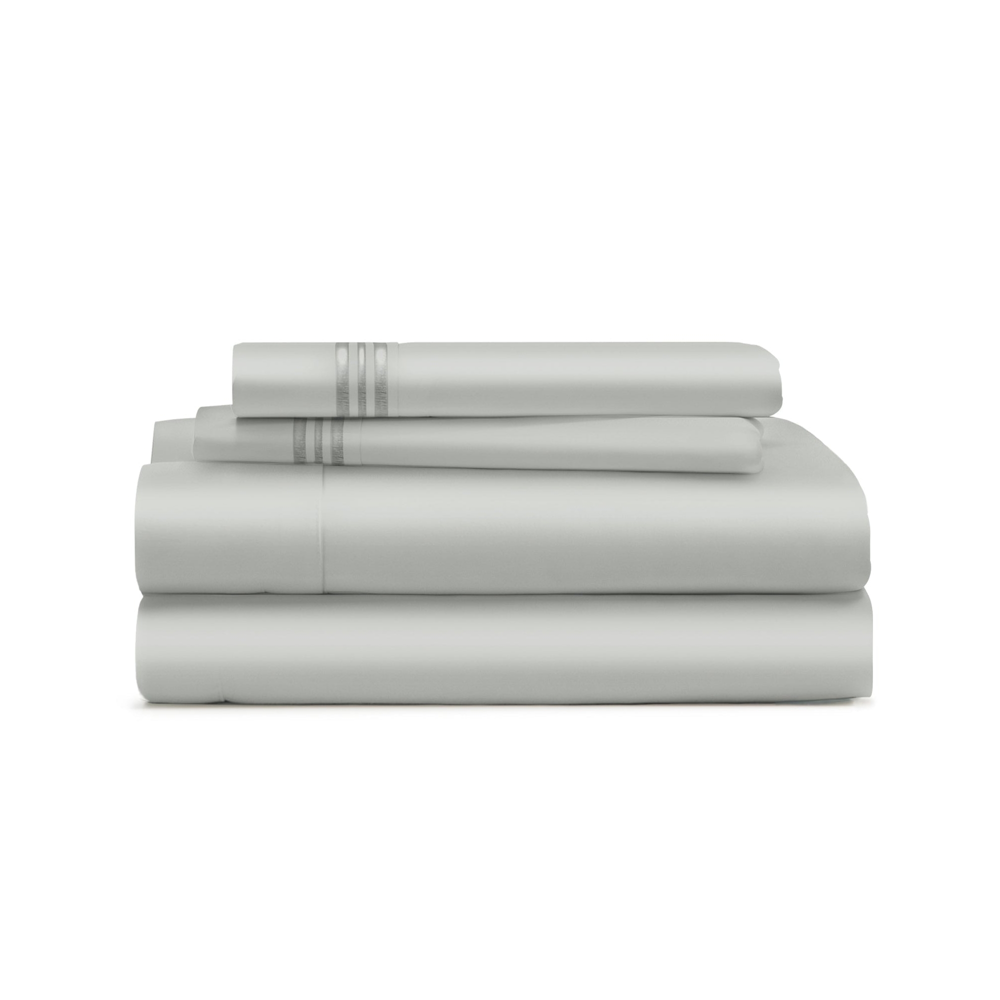 Cosy House Collection Everyday Bed Sheet Set - Silver, King